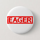 eifrige Briefmarke Button (Vorderseite)