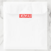 eifrige Briefmarke Runder Aufkleber (Tasche)