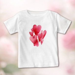 Eifrige rosa Herzen Baby T-shirt