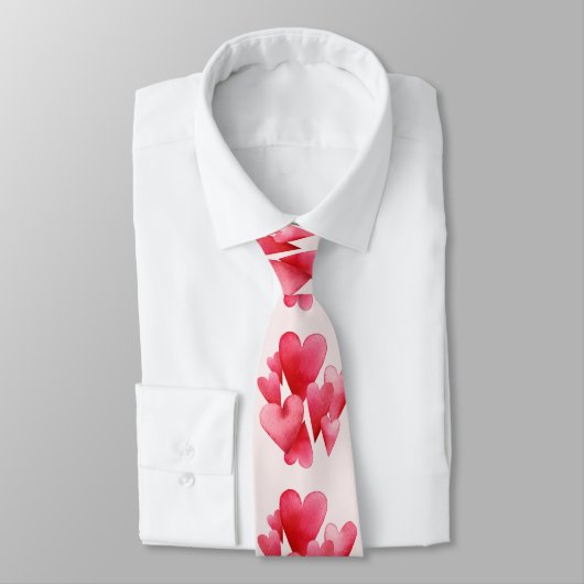Eifrige rosa Herzen Krawatte (Gebunden)
