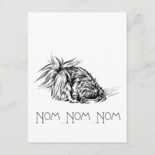 Eifriger Esser Peke Postkarte