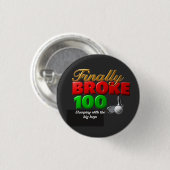 Eifriger Golfer erreicht Sportmeilenstein Button (Vorne & Hinten)