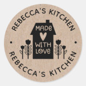 Eigenart mit Liebe Kraft Personalisiert Runder Aufkleber (Vorderseite)