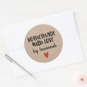 Eigenart mit Liebe Kraft Personalisiert Runder Aufkleber (Umschlag)