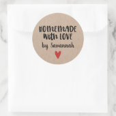 Eigenart mit Liebe Kraft Personalisiert Runder Aufkleber (Tasche)