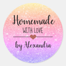 Eigenart mit Liebe Regenbogenschrift Glitzer