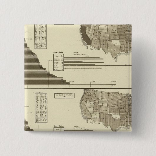 Eigenartige, Blinde statistische Karte Button (Vorderseite)