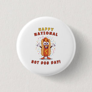 Eigenartiger National Hot Dog Day Pin-Button Button