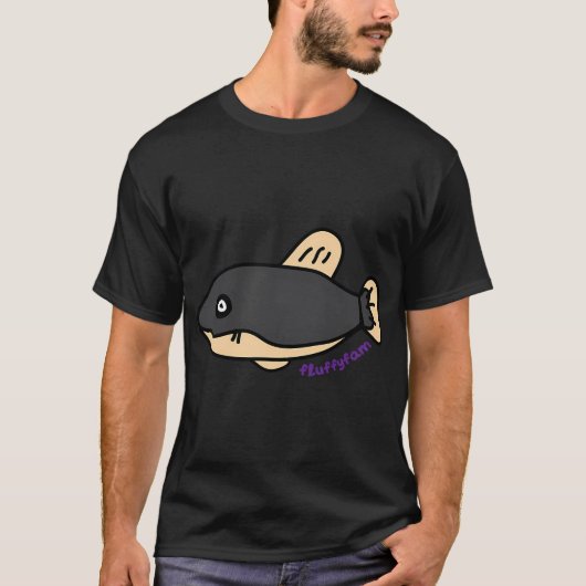 Eigenartiges Fischmuster T-Shirt (Vorderseite)