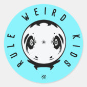 Eigenartiges Motto (Sonderregel für Kinder) 3 Runder Aufkleber (Vorderseite)