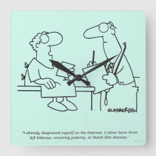 Eigendiagnose Quadratische Wanduhr