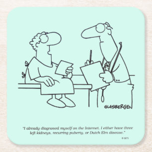 Eigendiagnose Rechteckiger Pappuntersetzer