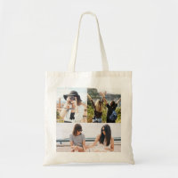 Eigene 3 Foto Collage Tote Tasche hinzufügen