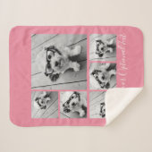 Eigene 6-Foto-Collage hinzufügen - Pink bearbeiten Sherpadecke (Vorderseite (Horizontal))