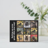 Eigene 9 x Bilder + Text Postkarte (Stehend Vorderseite)