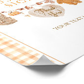 Eigene Abnahme der Liebe Rustikale Babydusche Poster (Ecke)