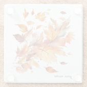 Eigene Ahornkaskade im Herbst Glasuntersetzer (Rückseite)