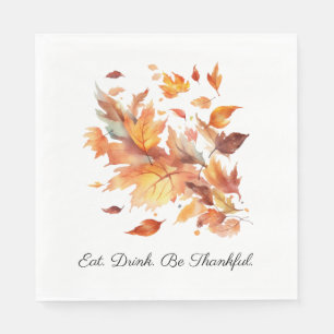 Eigene Ahornkaskade im Herbst Serviette