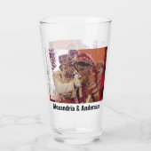 Eigene Anpassung | 2 FOTOS | INDIVIDUELLE NAME | T Glas (Rückseite)