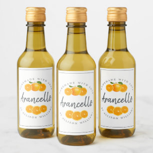 Eigene Arancello-Marke Weinetikett