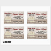 Eigene Aufkleber für frische Eier (Blatt)