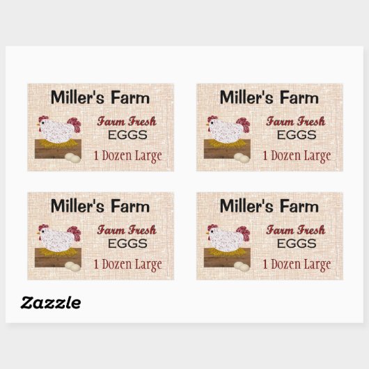 Eigene Aufkleber für frische Eier (Blatt)