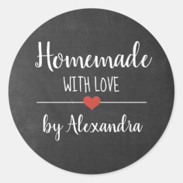 Eigene Ausführung mit Liebe-Chalkboard-Skript für Runder Aufkleber