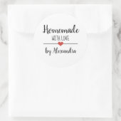 Eigene Ausführung mit Liebe Runder Aufkleber (Tasche)