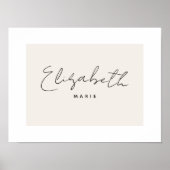 Eigene Babyname Drucken Minimalistisches Kinderzim Poster (Vorne)