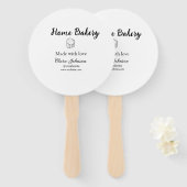 Eigene Bäckerei fügen Sie Ihren eigenen Textnamen  Fächer (Vorne und Hinten)