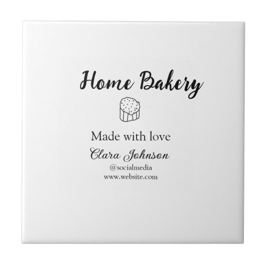 Eigene Bäckerei fügen Sie Ihren eigenen Textnamen  Fliese (Vorderseite)