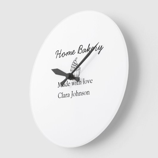 Eigene Bäckerei fügen Sie Ihren eigenen Textnamen Große Wanduhr (Winkel)