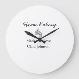 Eigene Bäckerei fügen Sie Ihren eigenen Textnamen  Große Wanduhr