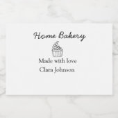 Eigene Bäckerei fügen Sie Ihren eigenen Textnamen Lebensmitteletikett (Einzelnes Label)