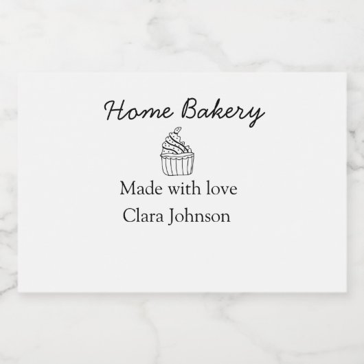 Eigene Bäckerei fügen Sie Ihren eigenen Textnamen Lebensmitteletikett (Einzelnes Label)