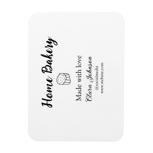 Eigene Bäckerei fügen Sie Ihren eigenen Textnamen  Magnet (Vertikal)