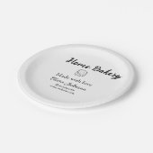 Eigene Bäckerei fügen Sie Ihren eigenen Textnamen  Pappteller (Schrägansicht)