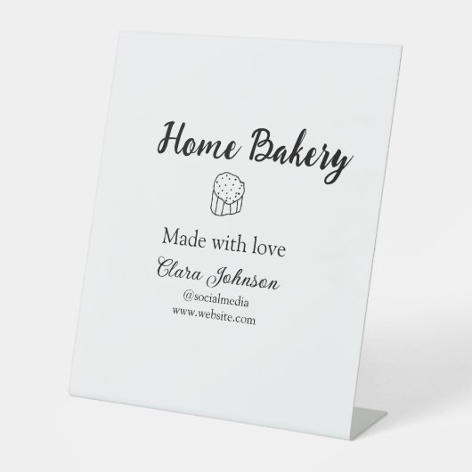 Eigene Bäckerei fügen Sie Ihren eigenen Textnamen  Sockelschild (Vorderseite)