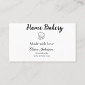 Eigene Bäckerei fügen Sie Ihren eigenen Textnamen  Visitenkarte (Rückseite)