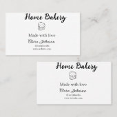 Eigene Bäckerei fügen Sie Ihren eigenen Textnamen  Visitenkarte (Vorne/Hinten)