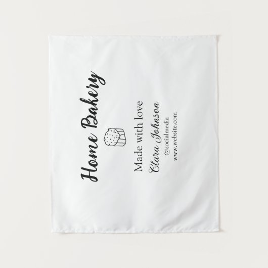 Eigene Bäckerei fügen Sie Ihren eigenen Textnamen  Wandteppich (Vorderseite)