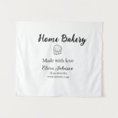 Eigene Bäckerei fügen Sie Ihren eigenen Textnamen  Wandteppich (Vorderseite (Horizontal))