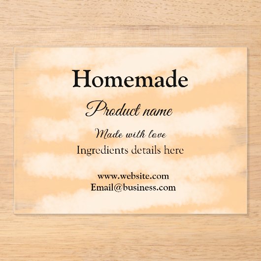 Eigene Bäckerei mit Liebe ergänzen die Website Acryleinladungen (Vorderseite)