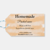 Eigene Bäckerei mit Liebe ergänzen die Website Geschenkanhänger (Rückseite Horizontal)