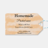 Eigene Bäckerei mit Liebe ergänzen die Website Geschenkanhänger (Vorderseite (Horizontal))