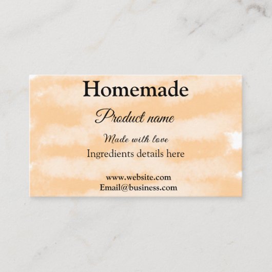 Eigene Bäckerei mit Liebe ergänzen die Website Visitenkarte (Vorderseite)