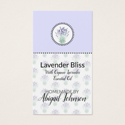 Eigene Bath & Body Label Lavendel | Geschenkmarke (Vorderseite)