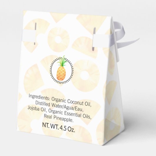Eigene Bath-und Körperpackung | Ananassbox Geschenkschachtel (Rückseite)