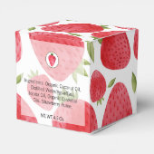 Eigene Bath-und Körperpackung | Erdbeere Geschenkschachtel (Rückseite)