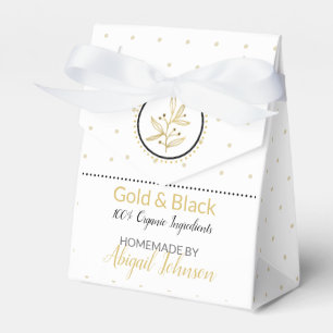 Eigene Bath-und Körperpackung   Gold und Schwarz Geschenkschachtel
